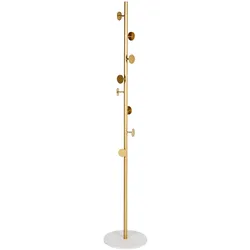 KLEIDERSTÄNDER Metall gold/weiß 170 cm Notus