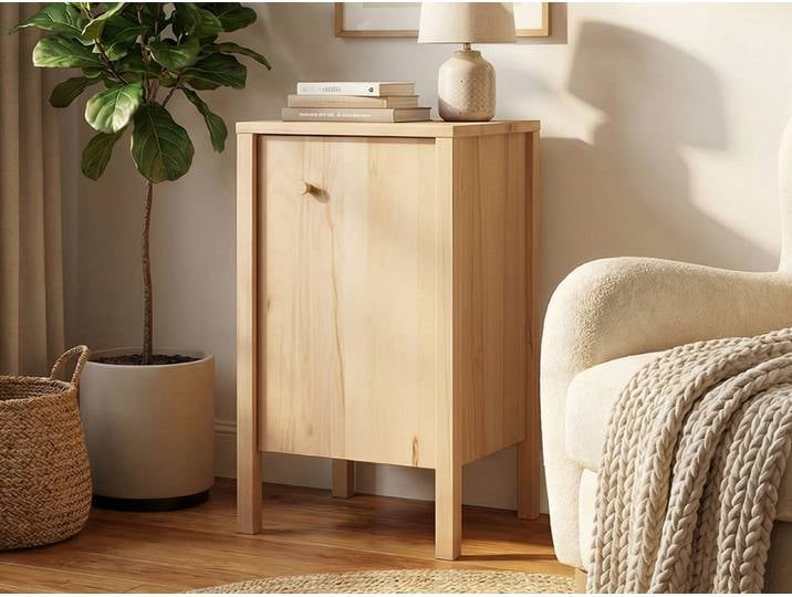 Kommode Kernbuche „Gustav“ 50 cm mit Türe Massivholz Buche
