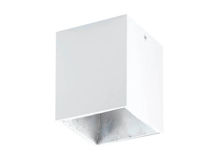 Plafonnier LED Polasso I 10 x 12 x 10cm Blanc/Blanc/Argenté Matériau principal : aluminium enduit par poudrage Matériau secondaire : matière