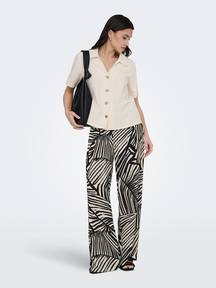 JDY Hose "Debbie" in Beige/ Schwarz - S/L32