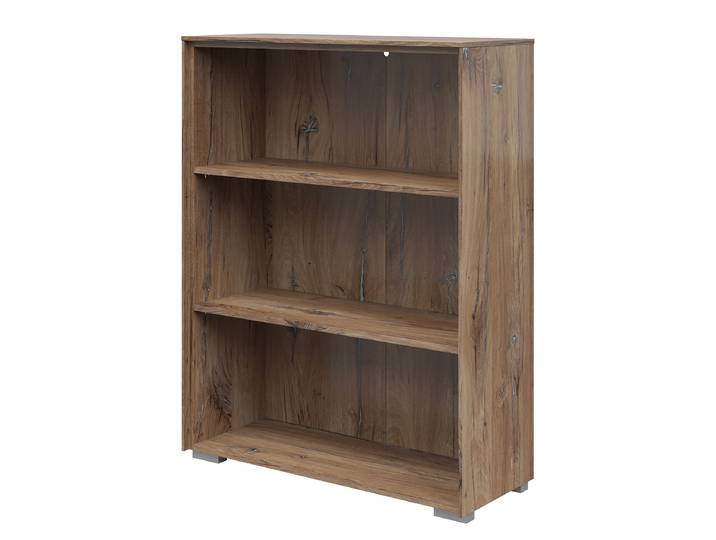 Étagère à dossiers Donava panneau aggloméré plaxé Marron/Imitation chêne foncé 81cm