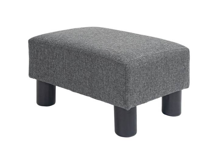 Homcom Sitzhocker Hocker mit Leinenoptik, Dunkelgrau, Kunststoff, 30x24x40 cm, Wohnzimmer, Sessel, Hocker, Sitzhocker