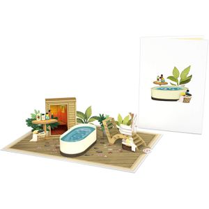 papercrush Gutscheinkarte PC08075B, 120 x 175 mm, mit Umschlag, Motiv: Wellness & Sauna
