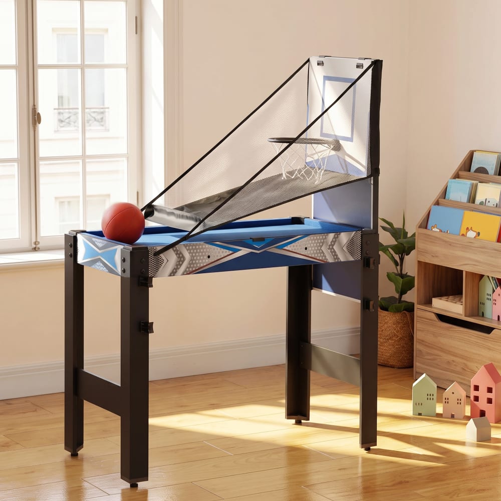 Sportnow Mini table multi-jeux 5 en 1 plastique bleu Bleu 91x76x46cm