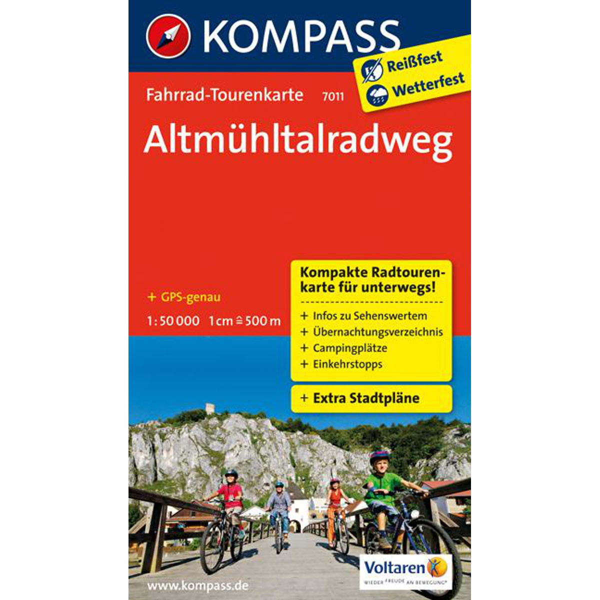 Kompass Verlag Altmühltalradweg 7011 Fahrrad-Tourenkarte (Größe One Size)