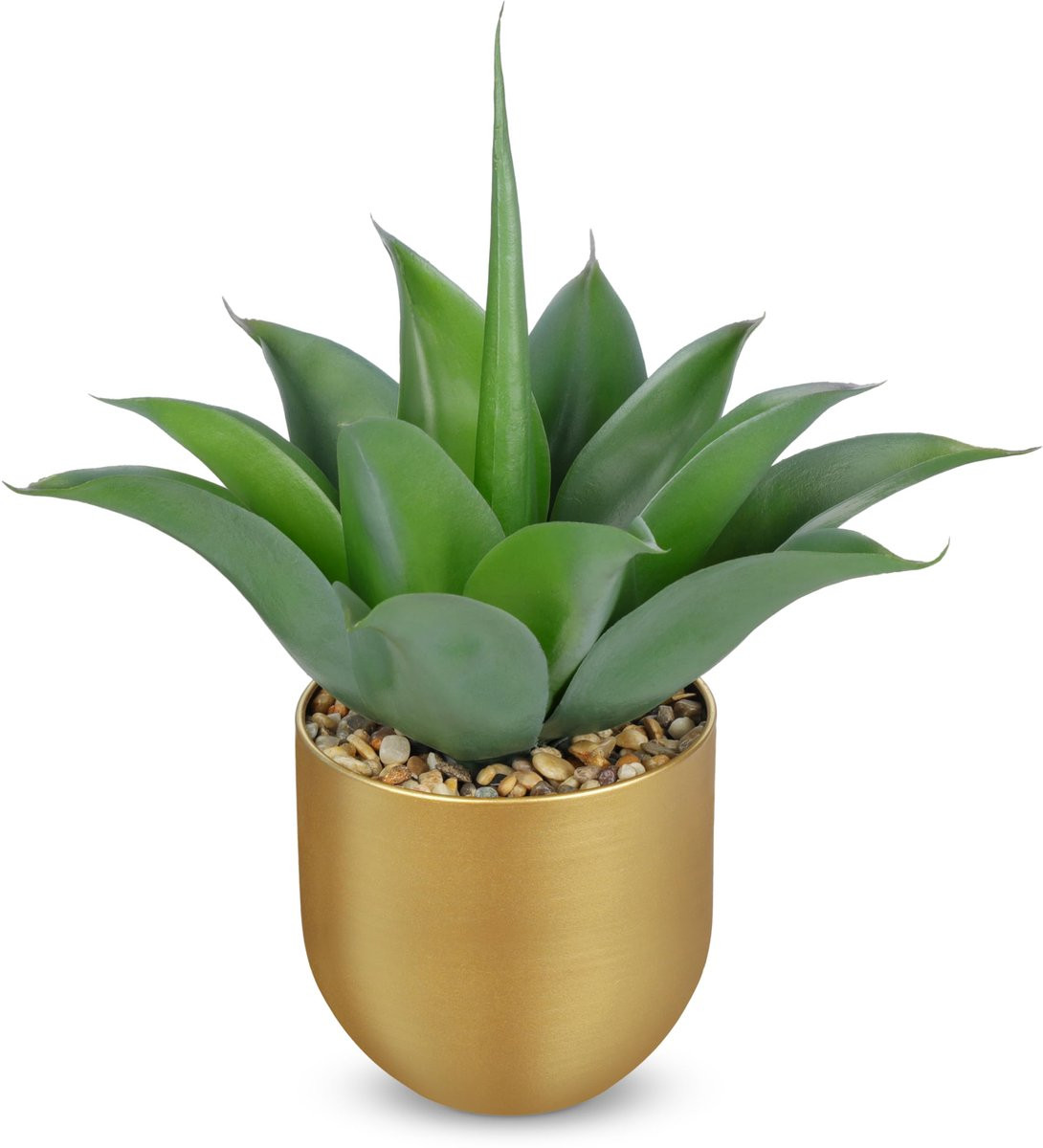 Merkloze Kunstmatige Agave Plant in Gouden Pot - Decoratieve Vetplant