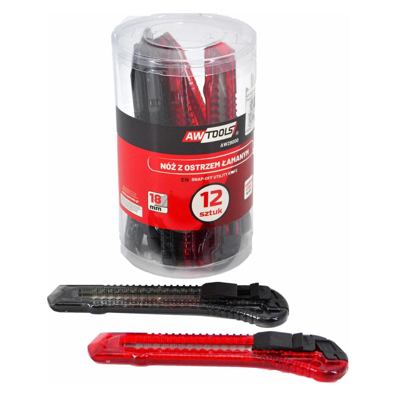 Awtools NOŻYK DO TAPET TRANSP. 150x38x15mm / 12szt. (Cutter) (AW29000)