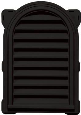 Mid-America Mid America Round Top Vinyl Gable Vents Special Order 22x32 - 002 Black