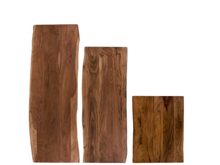 trelevo Waschtischplatte 120x60 cm Akazienholz massiv nussbaumfarben 26mm, Tischplatte, Baumkantenplatte als Waschtisch für Aufsatzwaschbecken