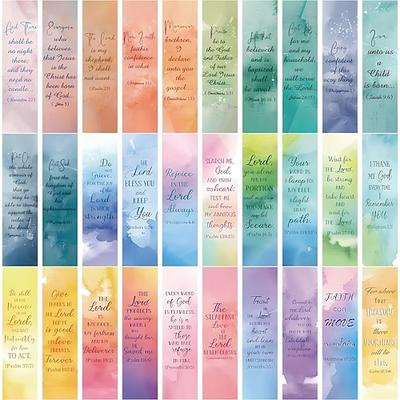 30-teiliges Bibel-Lesezeichen-Set, aquarellästhetische Bibelvers-Lesezeichen für Journaling, DIY-Scrapbooking, Lesen, christliche Papier-Lesezeichen für Frauen Teenager