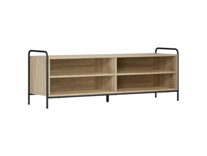 vidaXL TV-Schrank 140 x 39,5 x 50 cm Sonoma-Eiche Holzwerkstoff Klare Linien und minimalistische Details, Bietet viel Platz für deine Sachen, Aus verzinktem Stahl für lange Haltbarkeit