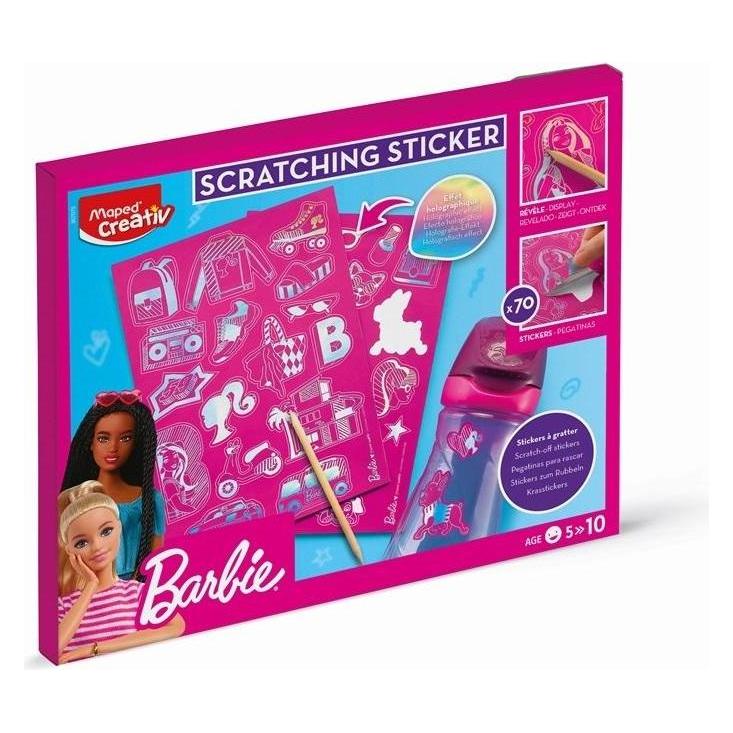Helit Maped CREATIV - Kratzbilder-Sticker SCRATCH ART - BARBIE - Kratzsticker für Kinder - 70 Barbie (70 Sticker) (907075)