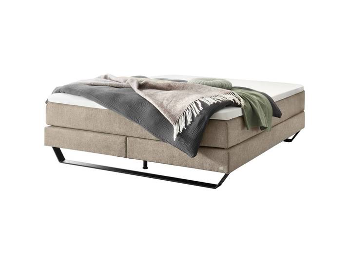 Hasena Boxspringbett Julieta sand Stoff 180 x 200 cm - Boxspringbett
