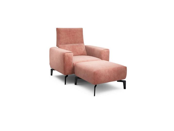 Sensoo Sesselset Cosy, Rosa, Metall, 110x85x86-94 cm, Stoffauswahl, Wohnzimmer, Sessel, Sonstige Sessel