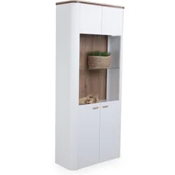 Vitrine SANSIBAR VISTRA (BHT 89x207x37 cm) - weiß - BHT 89x207x37 cm