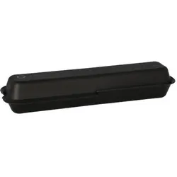 Papstar 90 Mehrweg-Menüboxen 24,4 x 5,8 cm, Einwegbehälter, Schwarz