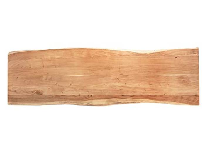 SAM Holzplatte Emilia 200x60 cm Akazie Natur lackiert Baumkante Tischplatte Baumkanten-Platte, Akazienholz naturfarben massiv, für Heimwerker, Arbeitsplatten, Tische & Fensterbretter