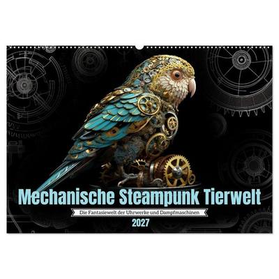 Mechanische Steampunk Tierwelt (Wandkalender 2027 DIN A2 quer), CALVENDO Monatskalender