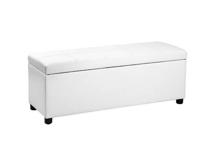 [en.casa] Truhenbank Bukit, Weiß, Kunststoff, Rechteckig, 118x43x37 cm, Esszimmer, Bank, Sitzbänke