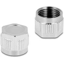 Delock Schutzkappe für M12 Stecker verschraubbar Metall IP67 staub- und wasserdicht