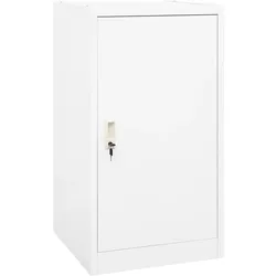 vidaXL Sattelschrank Weiß 53x53x105 cm Stahl