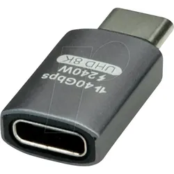 ROLINE 12032931 - USB4 Adapter C Stecker > C Buchse, 8K, gerade, silber