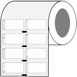 Brady, Etikettenrolle, Selbstlaminierende Kryo-Etiketten für die Laborkennzeichnung, Polyester, 25-mm-Kern (85.09 mm)