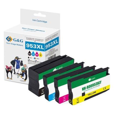 G&G XL-Druckerpatronen 4er Set HP 953XL/ 3HZ52A BK/C/M/Y (BK, C, M, Y) (14797)