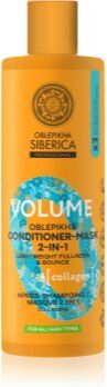Natura Siberica Oblepikha Siberica Volume condicionador e máscara 2 em 1 para dar volume ao cabelo 400 ml. Oblepikha Siberica Volume