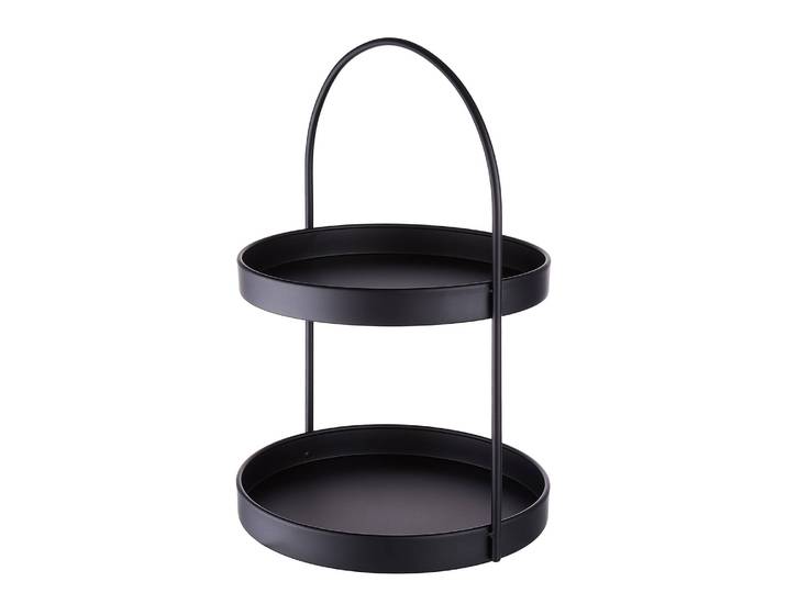 Présentoir à gâteaux Ø 25cm Noir/Noir