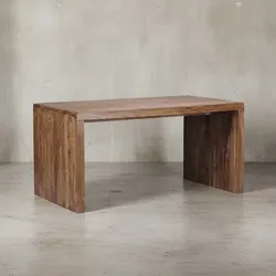 KADIMA DESIGN Schreibtisch TEKO: Massivholz Sheesham, 160x80 cm, Stauraum, abgerundete Ecken, stabil.