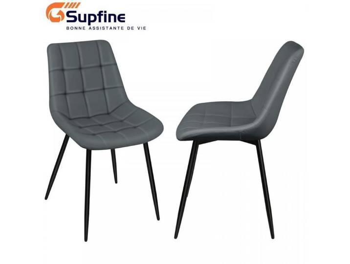 SUPFINE Chaises de salle à manger lot de 2 surface en cuir PU facile à nettoyer peut être essuyée avec des lingettes humides