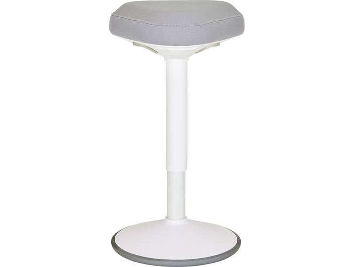 MyDeal Bürohocker Kaio weiss/grau Stoff/Kunststoff B 35 cm H 57.5 cm - Bürohocker