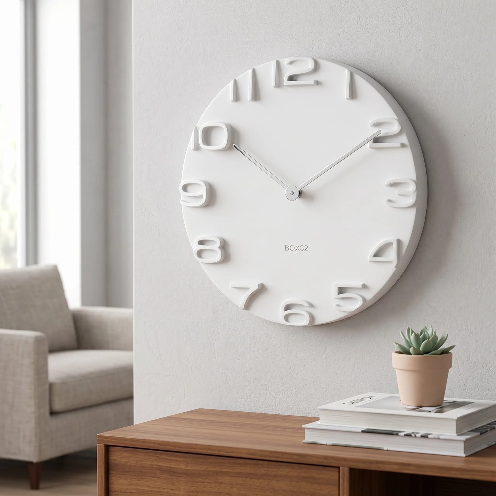Karlsson Wandklok On The Edge Modern Rond Wit Metaal Ø 42 cm