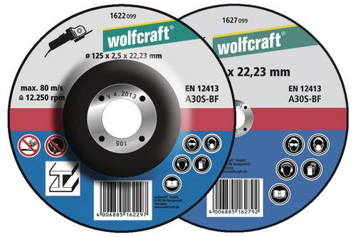 Wolfcraft 1620300 Trennscheibe gekröpft 115mm 5 St. Metall