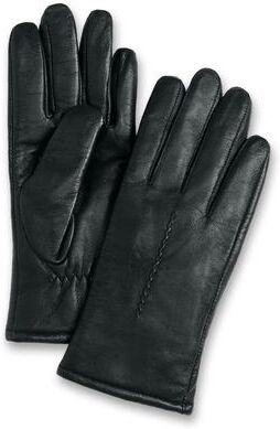 Women's Leather Gloves by Accessories For All in Black (Size 8 1/2)