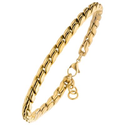 Armband JOBO, gold (goldfarben), Armbänder, Damen, 21cm, Edelstahl, Armband, aus Edelstahl goldfarben 21 cm