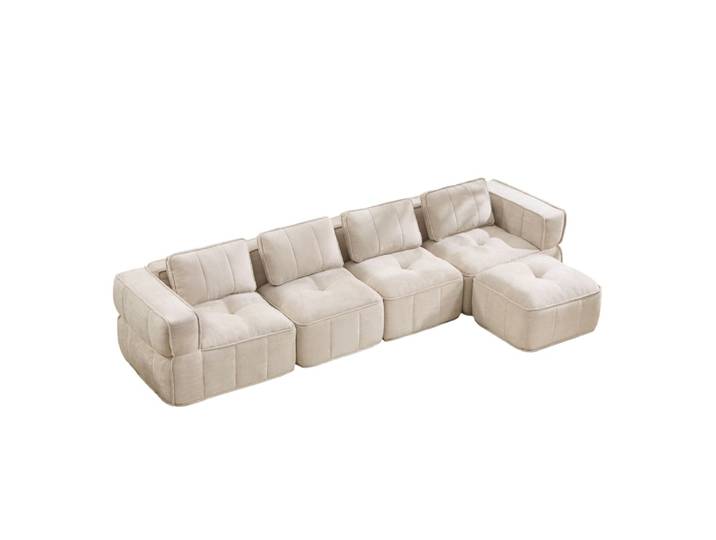 Canapé modulable en polyester beige