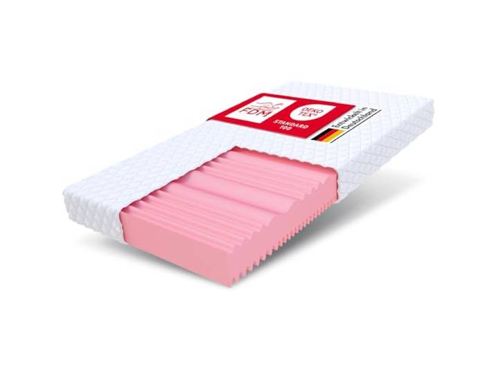 FDM FIX Matratze 100x200 cm Kaltschaummatratze Höhe 14 cm Härtegrad H2 und H3 7-Liegezonen Öko-Tex Allergikergeeignet Bezug Waschbar HR-Schaum
