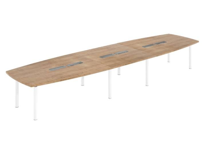 Table modulable Belem L 520 x P 140 cm -18 personnes chêne naturel - - Bruneau