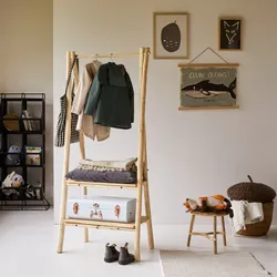 Kleiderständer Kilim aus Teakholz für Kinder 160