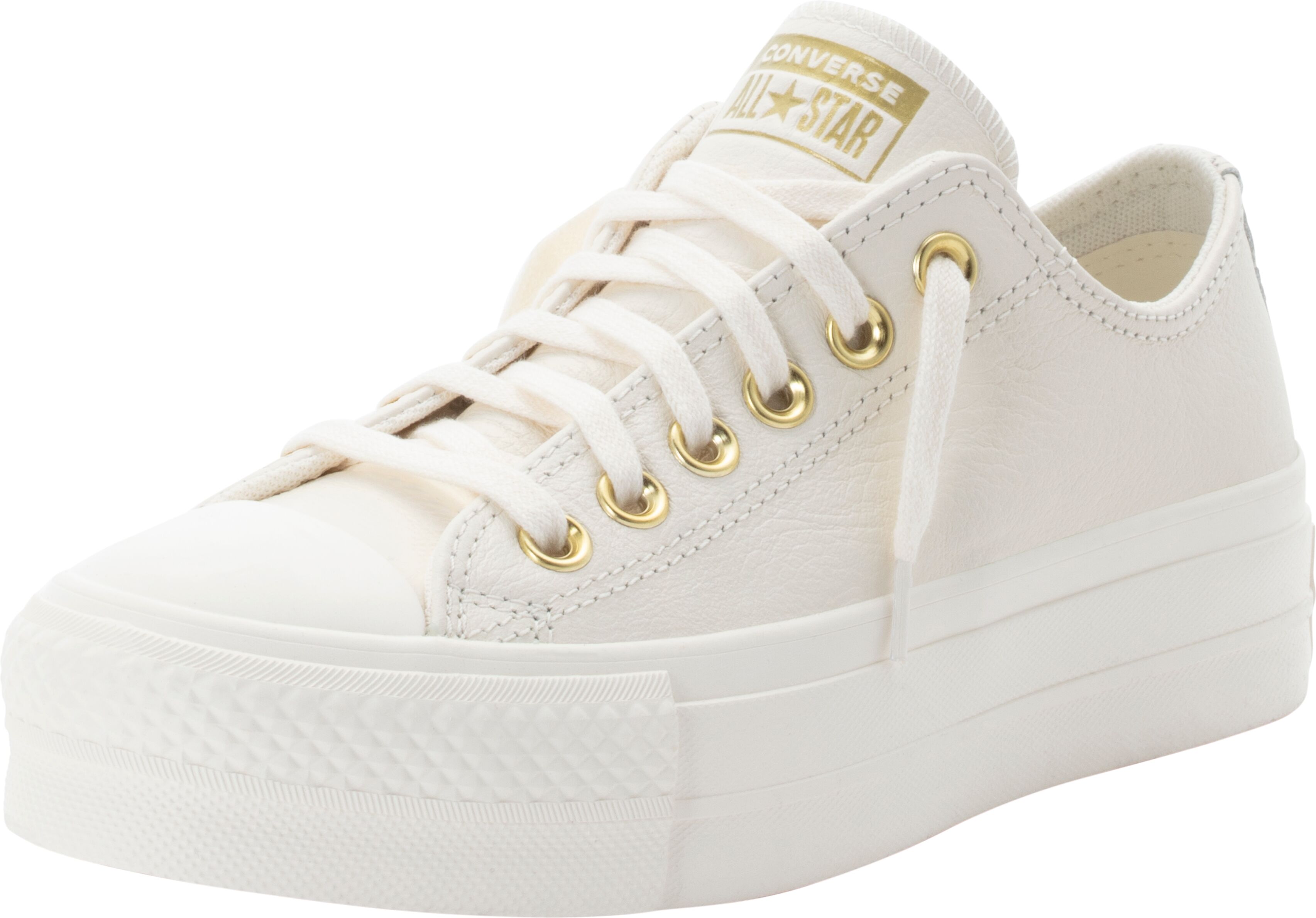 Sneaker CONVERSE "CHUCK TAYLOR ALL STAR LIFT PLATFORM GOLD", Damen, Gr. 39,5, gold (egret, egret, gold), Synthetik, Schuhe Sneaker egret, egret, gold 39,5