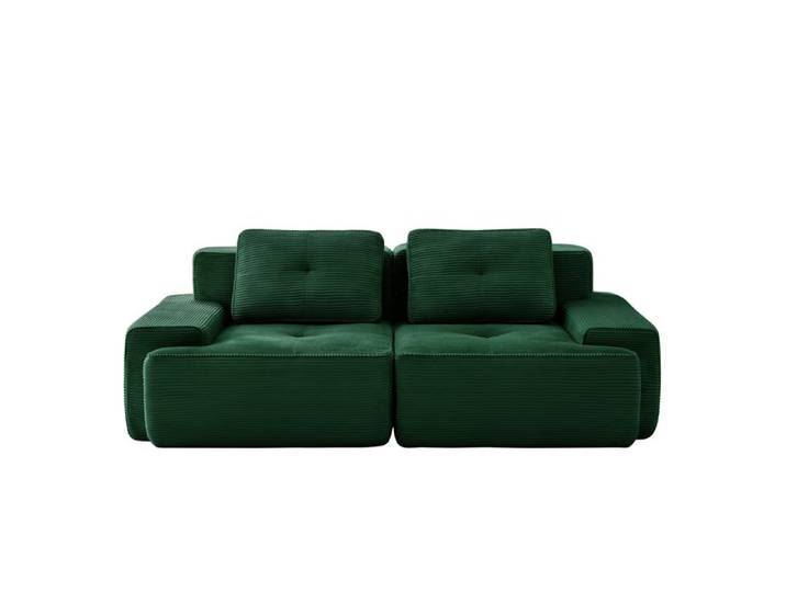 Canapé Modulaire Canapé Deux Places En Velours Sans Installation Vert