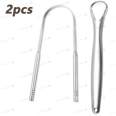 Uplift Treasures Stainless Steel Tongue Scraper Cleaner 2pcs Set