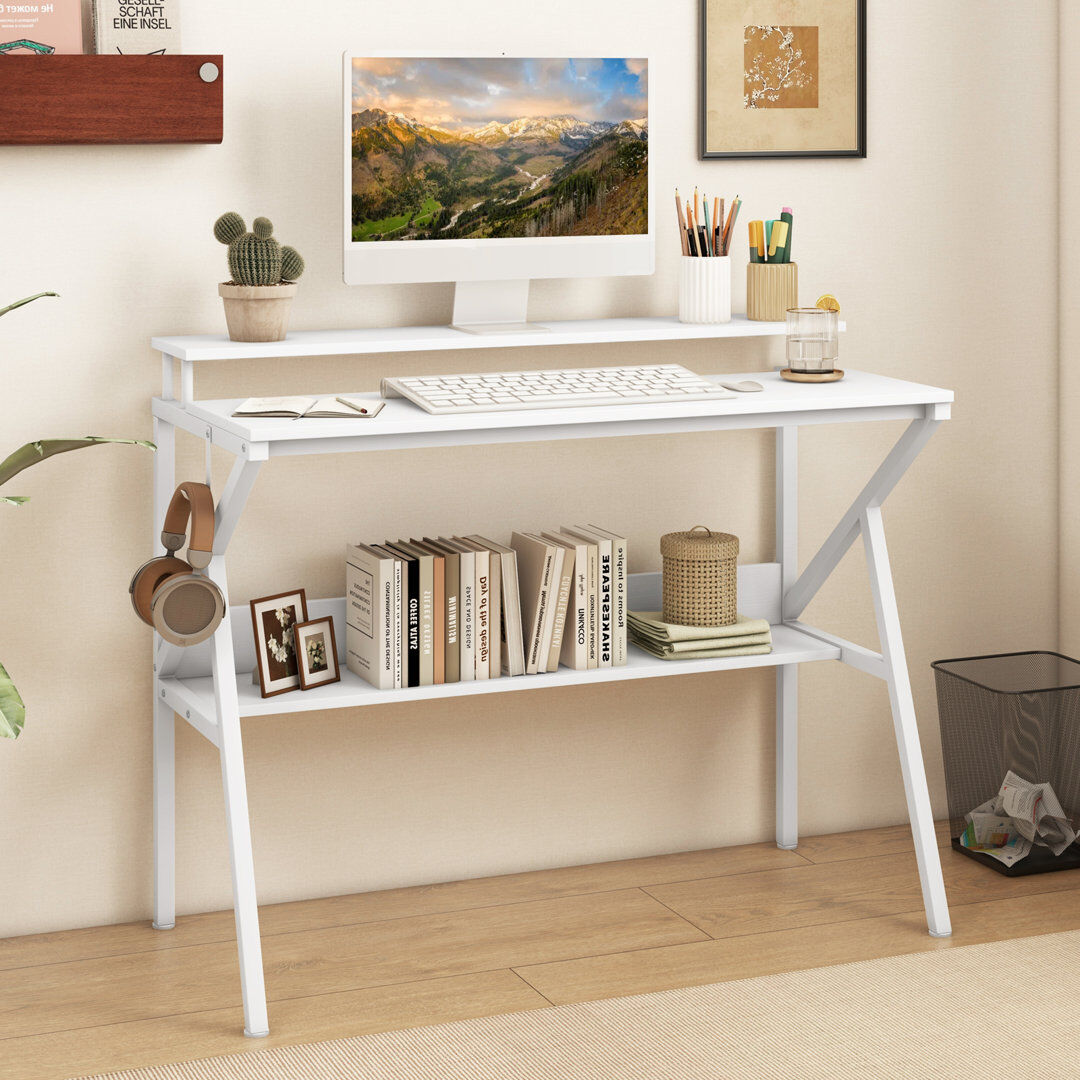 Trent Austin Design Computer Desk White 1 82cm H X 100cm W X 48cm D