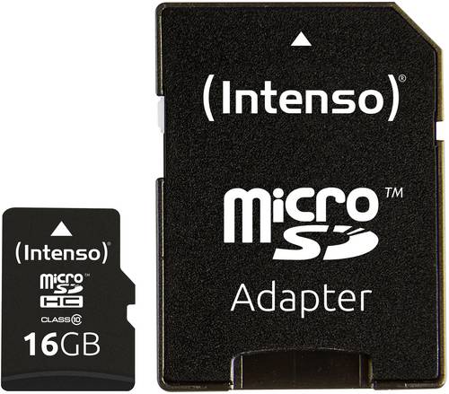 Intenso High Performance microSDHC-Karte 16 GB Class 10 inkl. SD-Adapter