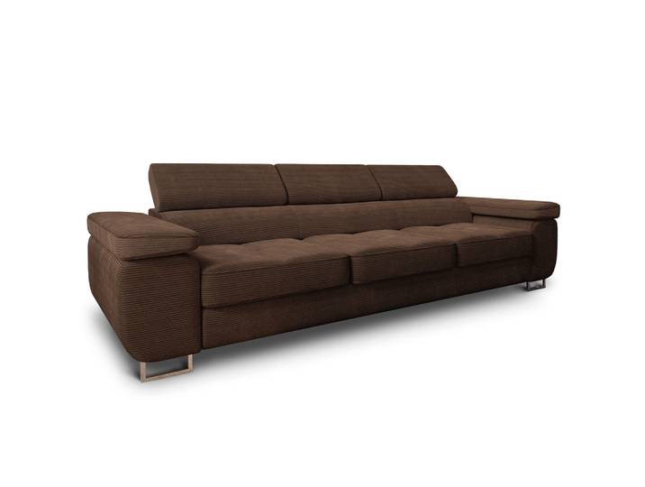 BETTSOFA MOSINE Braun Kordstoff mit Schlaffunktion