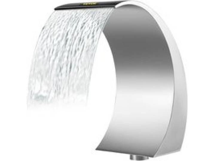 VEVOR Schwalldusche Pool 30 x 60 x 45 cm Schwallbrause, Grau Pool Wasserschwall, Edelstahl Schwimmbad Poolfontäne, Gartenteich Dekoration Brunnen, Konstanter Wasserfluss, Gebogenes Design