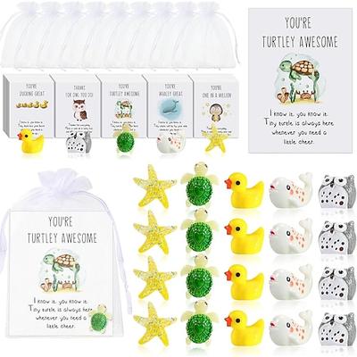 20er-Set Ostergeschenke für Mitarbeiter: Lustige Tierfiguren aus Kunstharz mit inspirierenden Grußkarten und Ostereierfüllung, Dankeschön-Geschenke für das Pflegepersonal