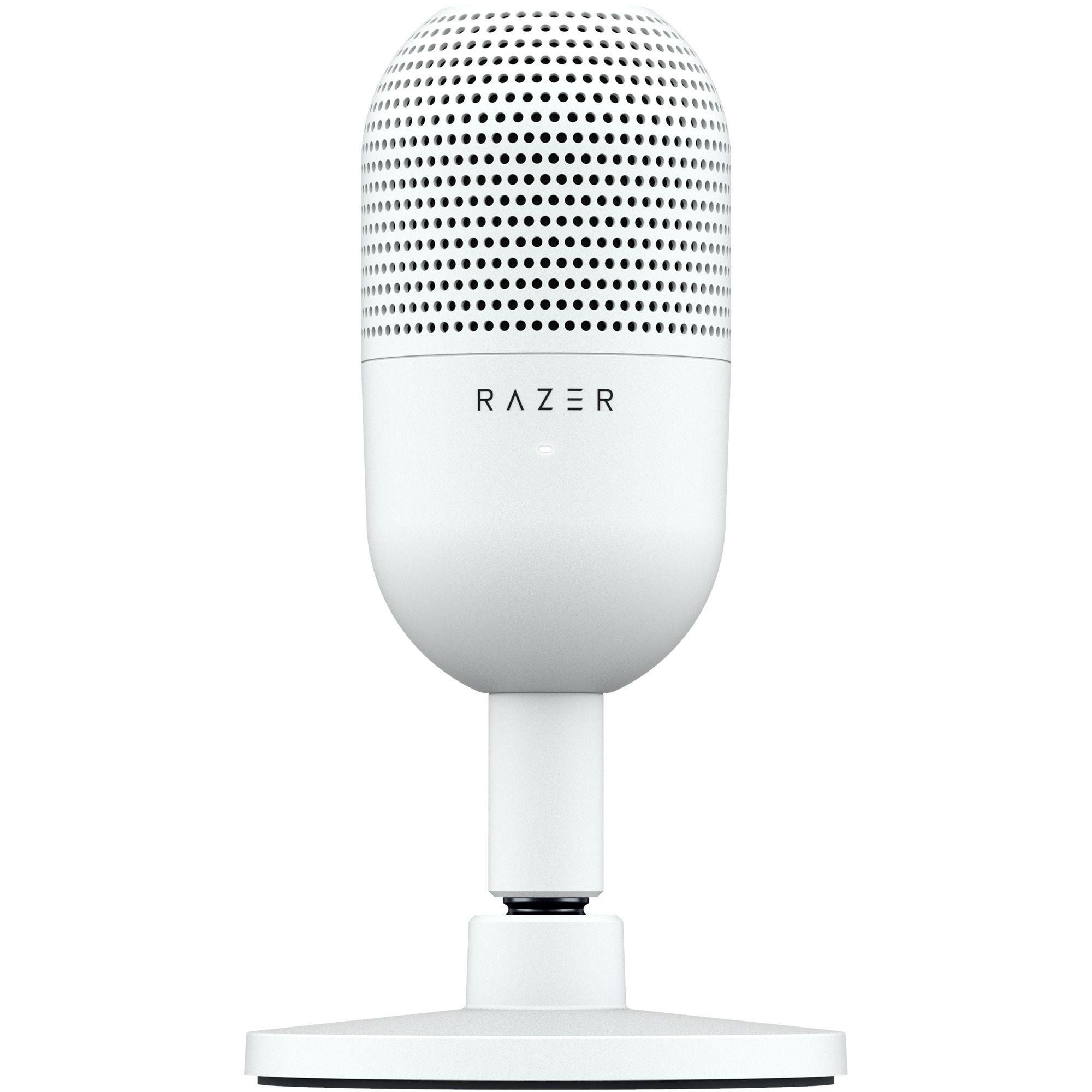 Razer Seiren V3 Mini USB-Mikrofon Weiß | 14-mm-Kondensatorkapsel, Supernierencharakteristik, Tap-to-Mute, 96 kHz, Plug & Play RZ19-05050300-R3M1